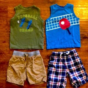 Boys 4/5 shirts and sleeveless shirts